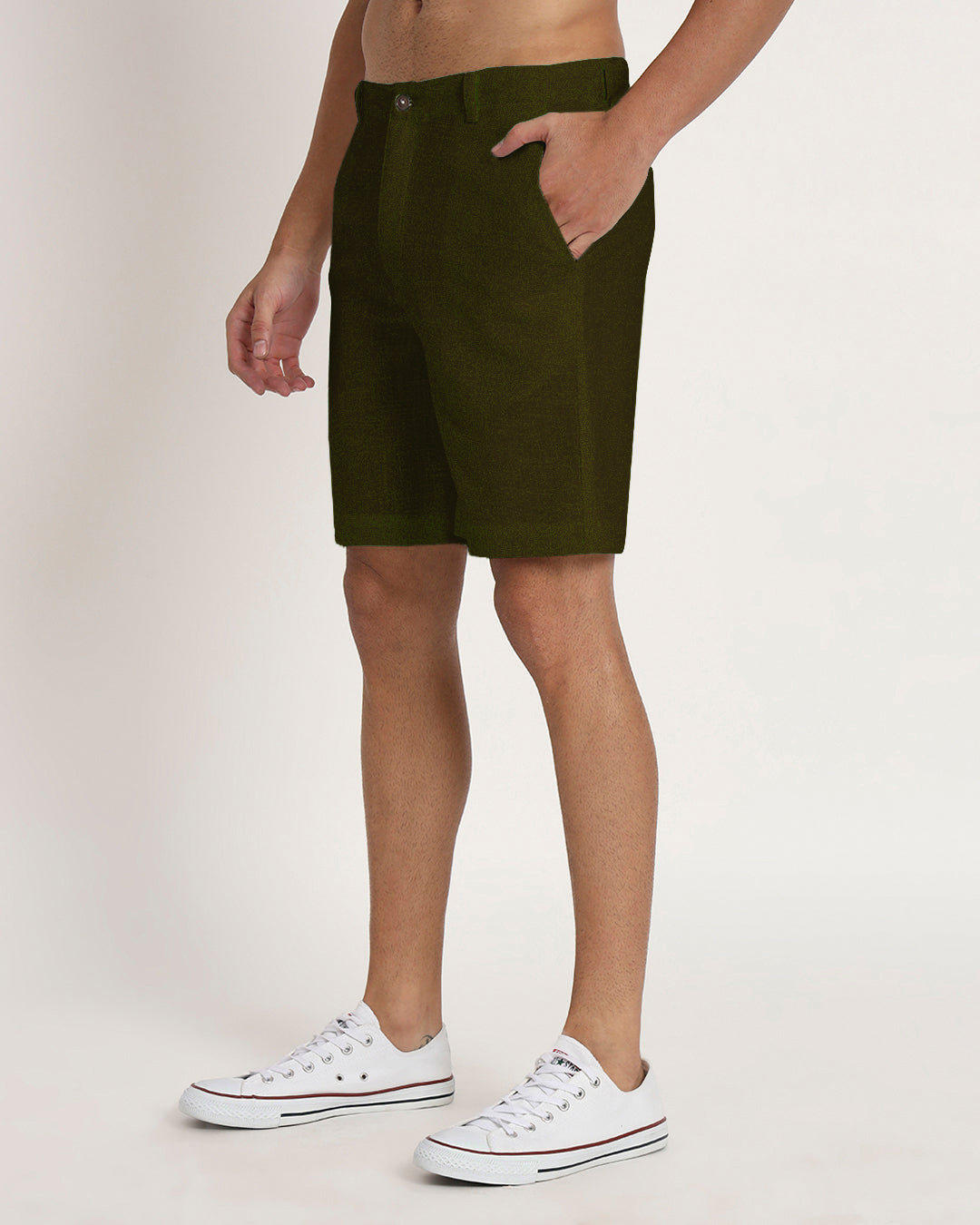Ready For Anything Olive Green Men's Shorts