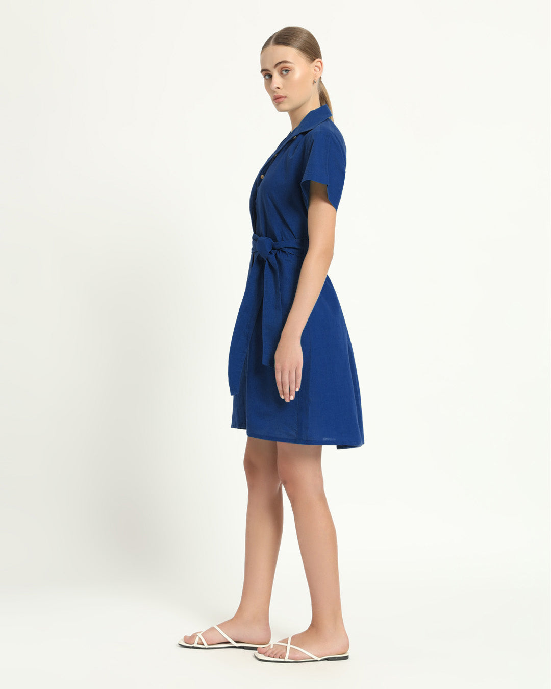 The Loretto Cobalt Cotton Dress