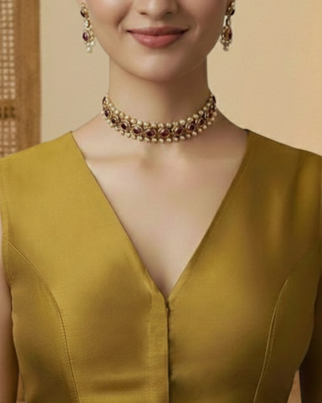 Silk Pear Green Classic Muse Blouse