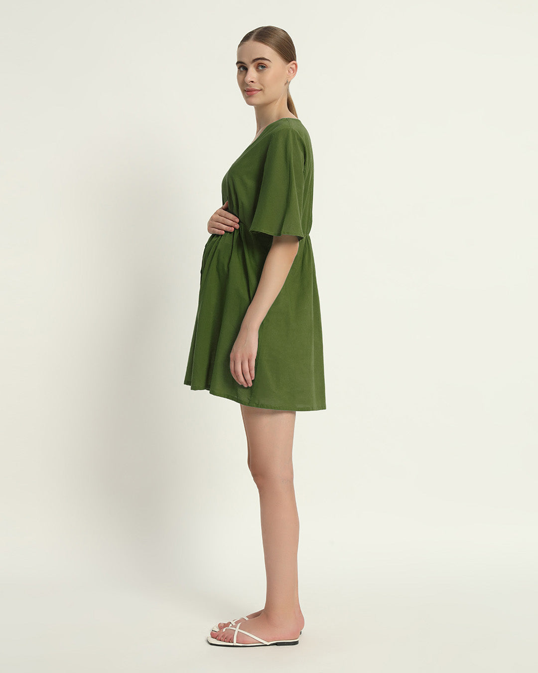 Greening Spring Baby Bundle Maternity & Nursing Dress