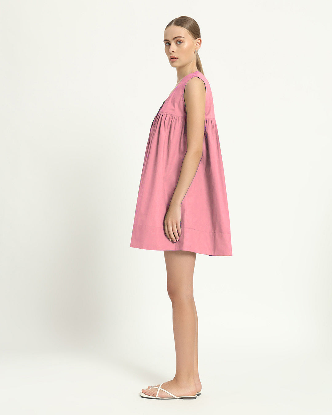 The Jois Fondant Pink Cotton Dress