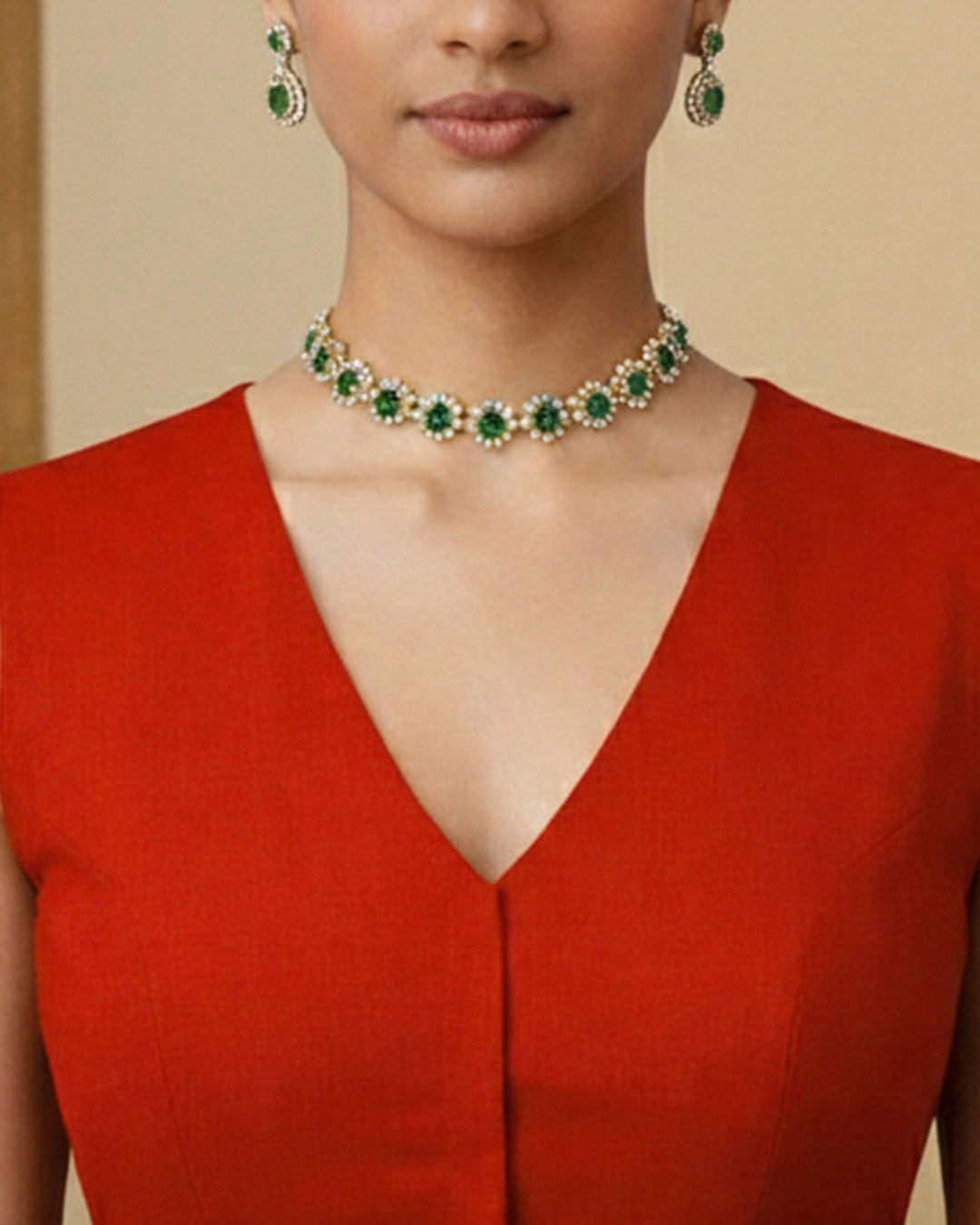 Red Rayon Classic Muse Blouse