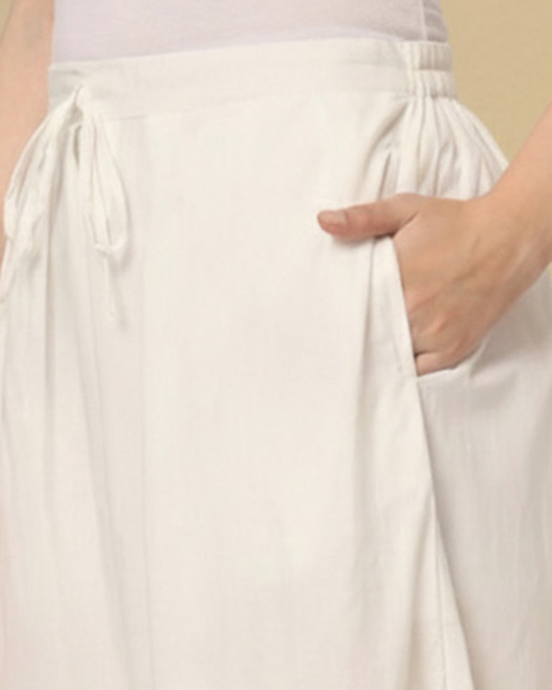 White Pleated Salwar