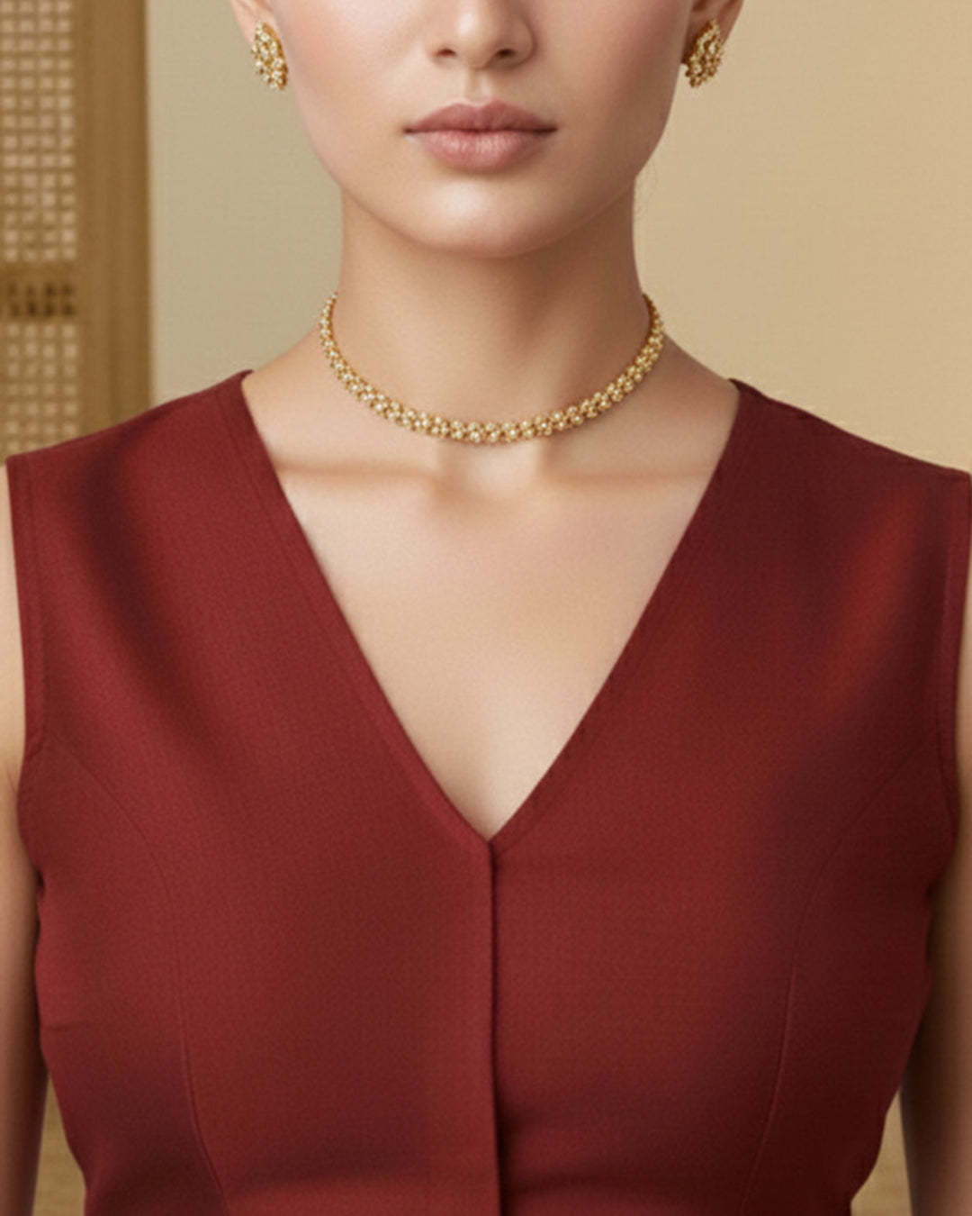 Silk Maroon Classic Muse Blouse