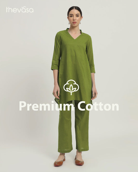 Sage Green Fresh Fusion Collar V Solid Co-ord Set