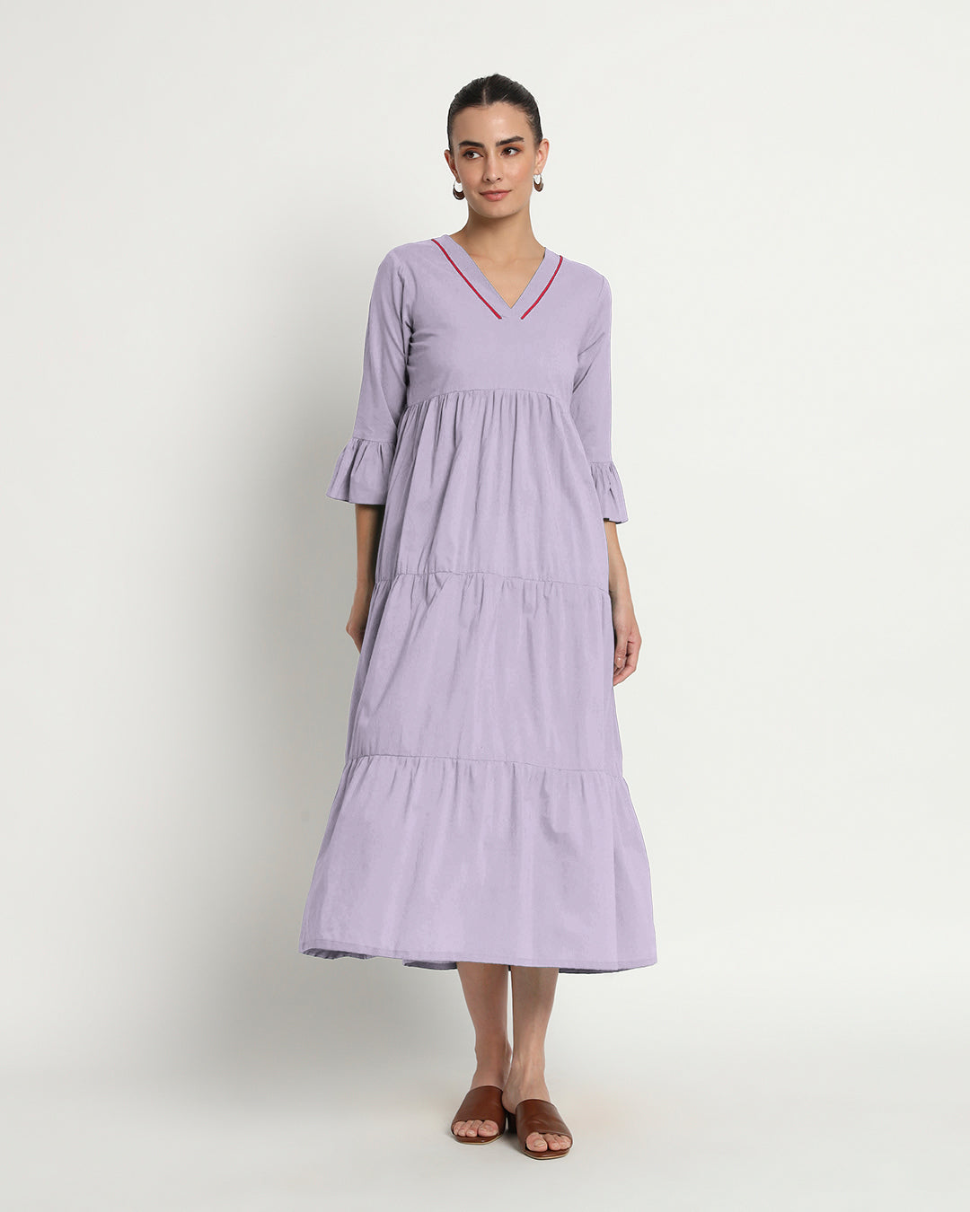 Lilac Flounce & Flow Maxi Dress