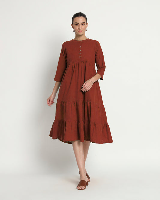 Russet Red Beloved Breeze Band Dress