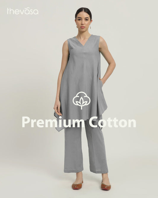 Iced Grey Midsummer Dream Solid Co-ord Set