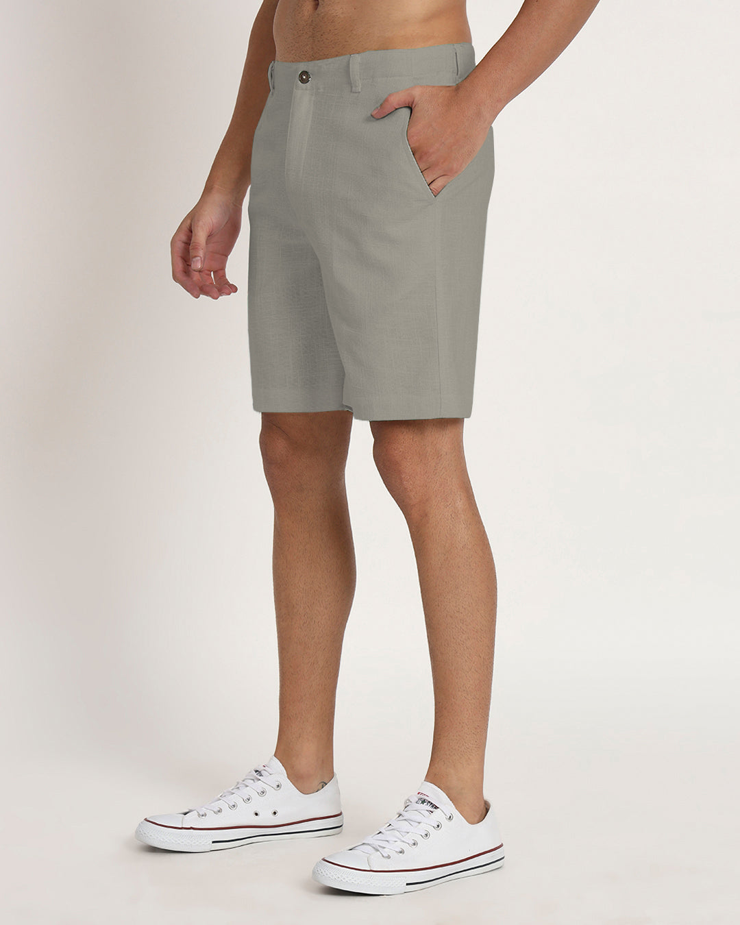 Combo : Ready For Anything Grey & Beige Men's Shorts