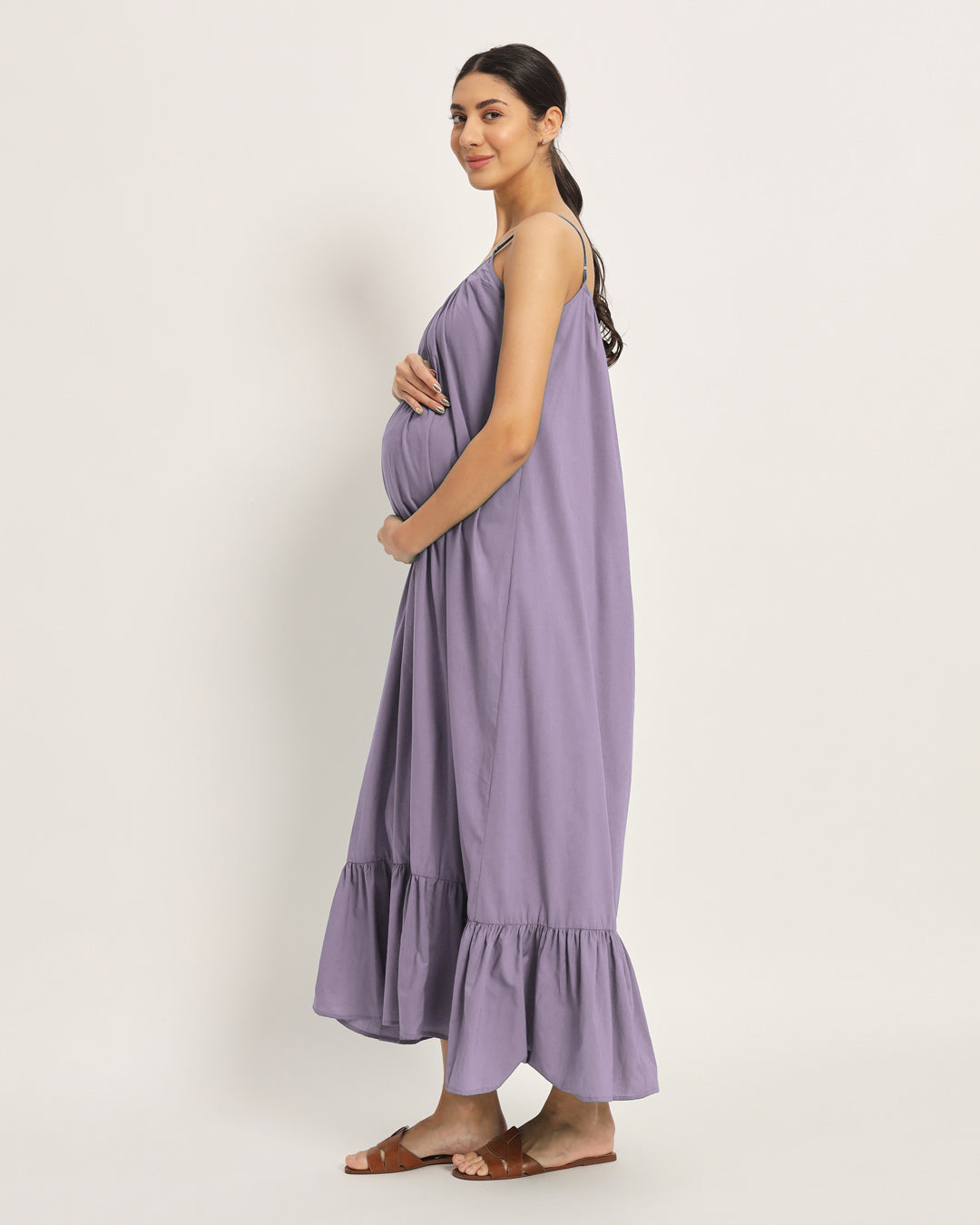 Lilac Belly Laugh Maternity & Nursing Dress