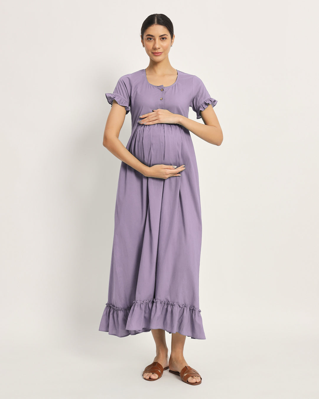 Lilac Bumpin' & Stylin' Maternity & Nursing Dress