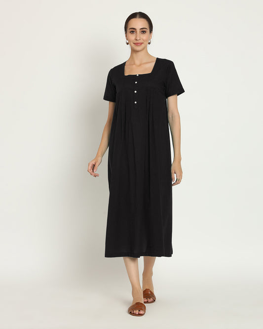 Classic Black Square Neck Serenity Nightdress