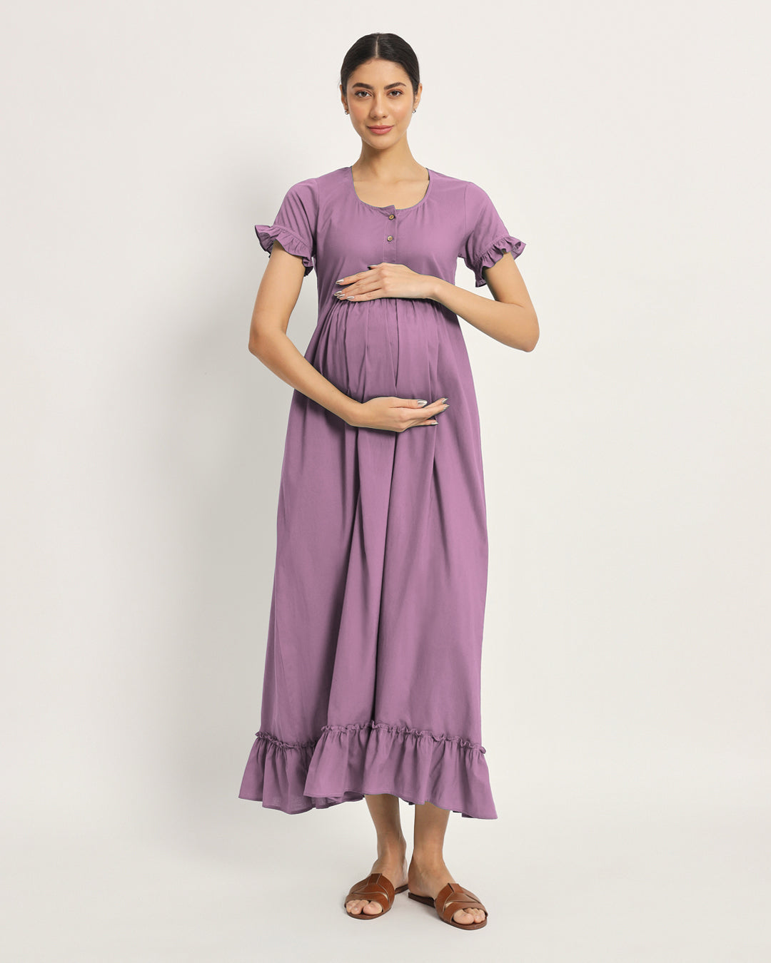 Iris Pink Bumpin' & Stylin' Maternity & Nursing Dress