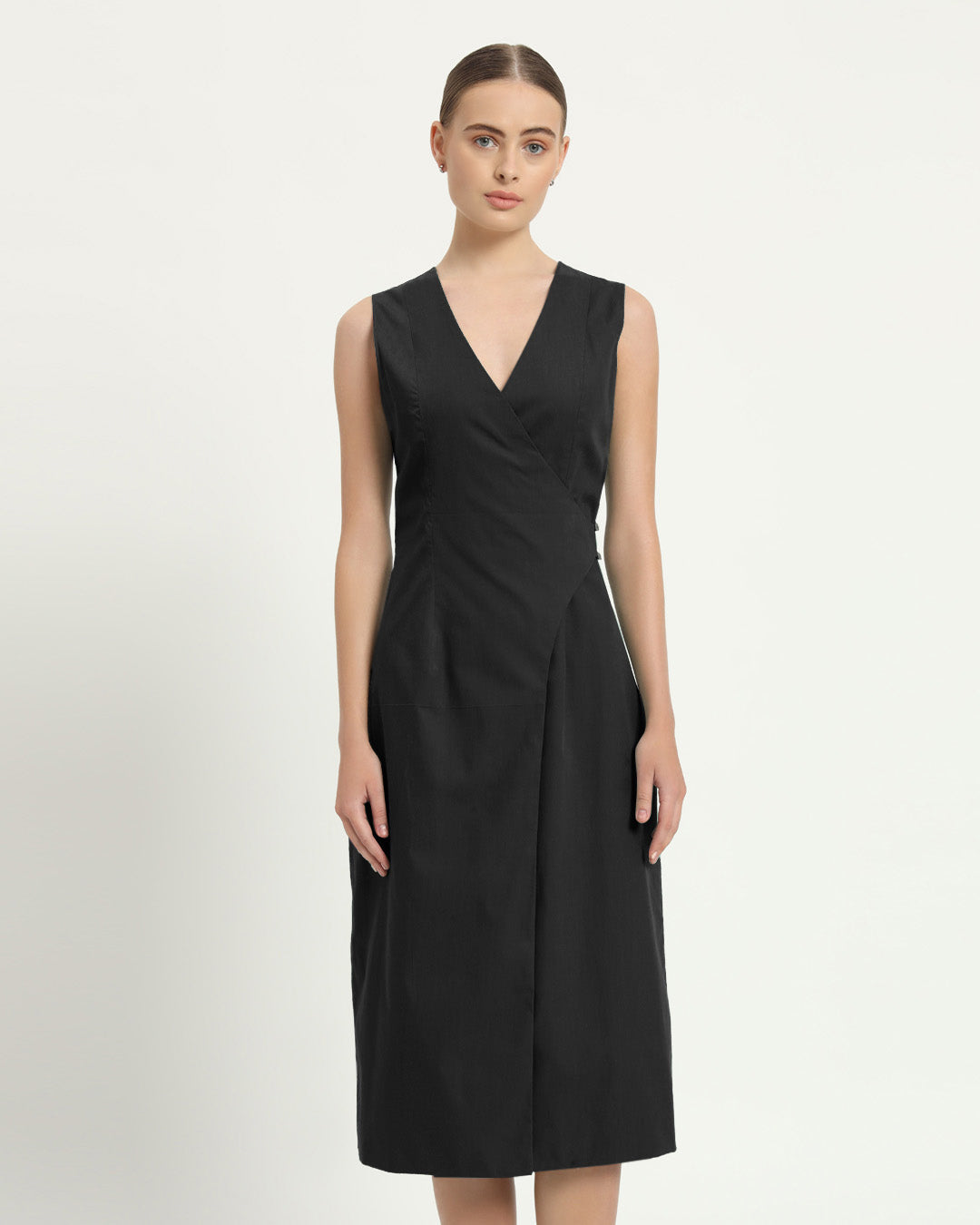 The Aurich Noir Cotton Dress