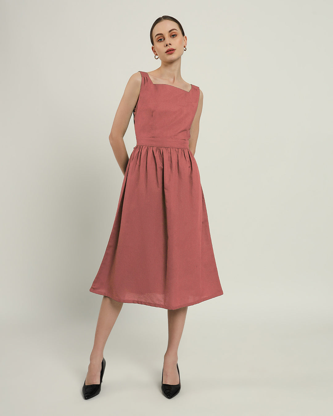 The Mihara Ivory Pink Dress