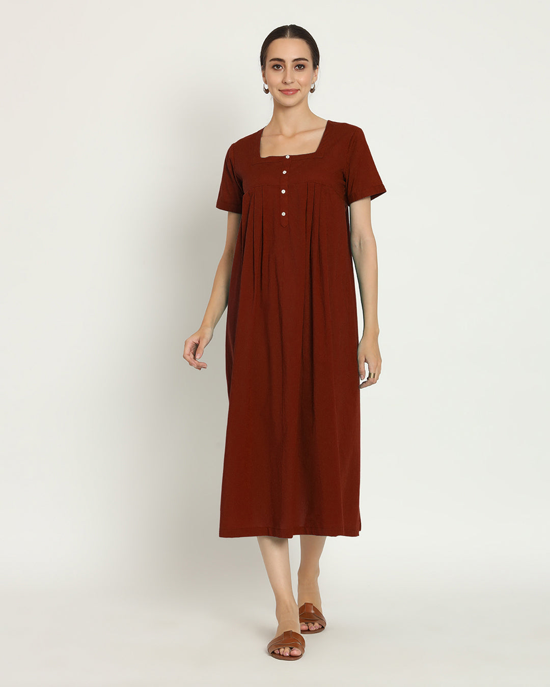 Russet Red Square Neck Serenity Nightdress