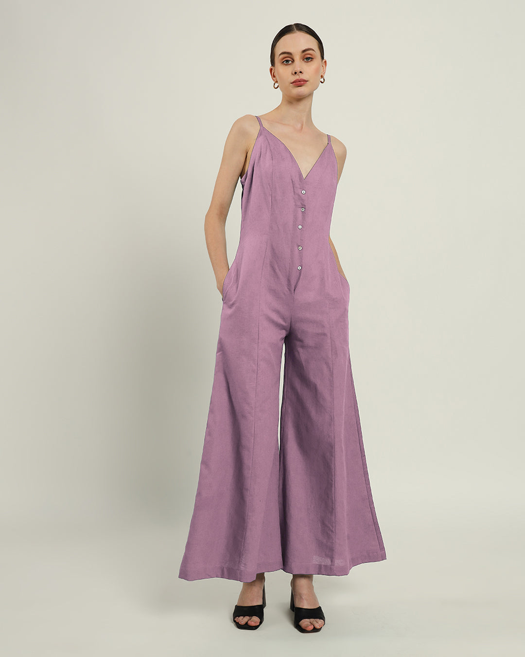 Purple Swirl Midday High Flared Jumpsuit