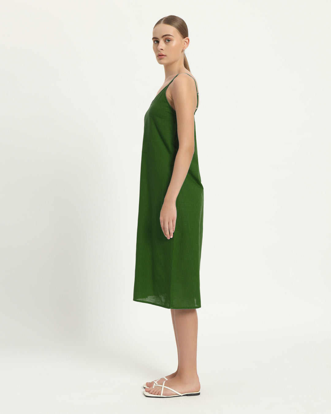 The Seesen Emerald Cotton Dress