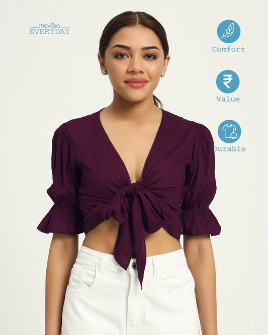 Plum Passion Everyday Chic Knot Top