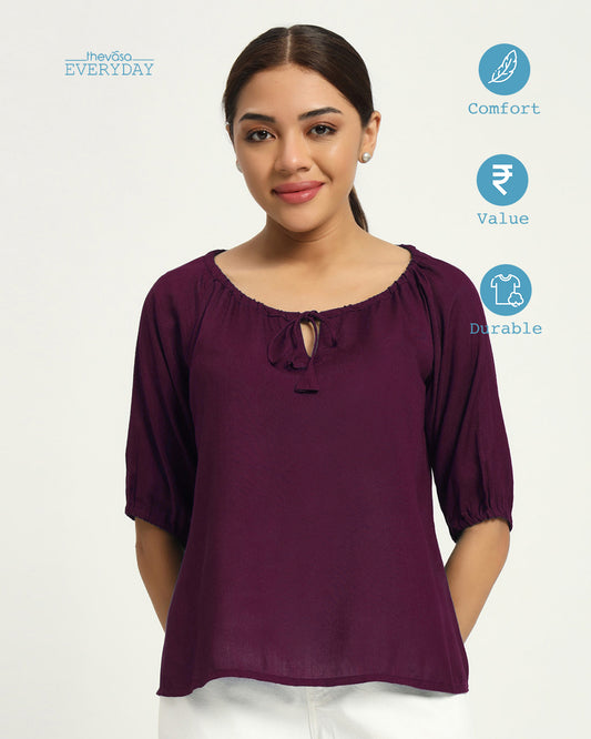 Plum Passion Everyday Timeless Tie Top