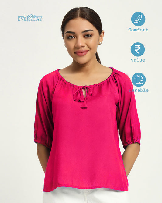 Queen's Gulabi Everyday Timeless Tie Top