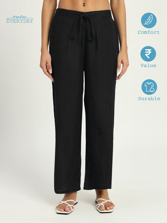 Black Everyday Wide Pants