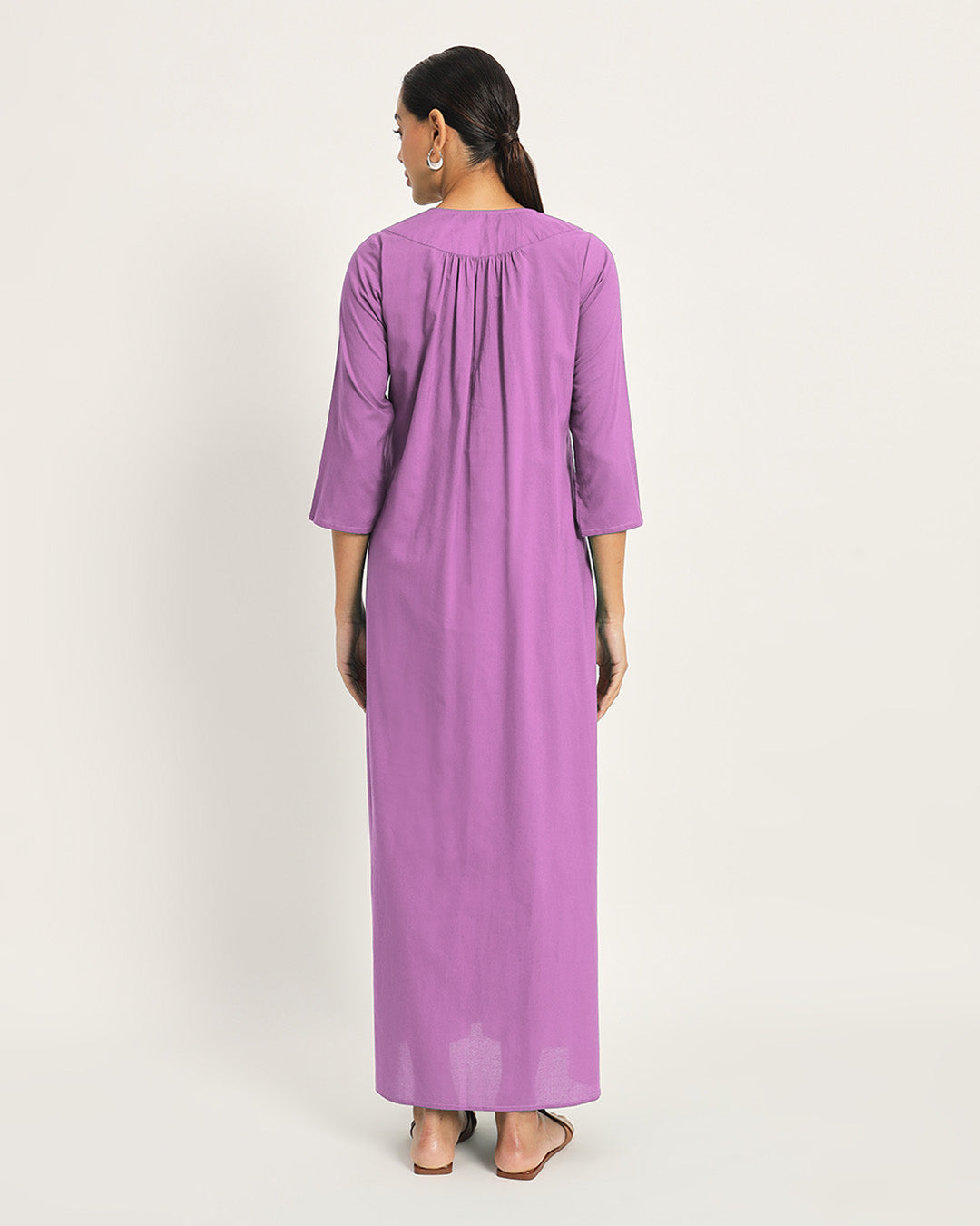 Combo: Russet Red & Wisteria Purple Nighttime Must-Have Nightdress