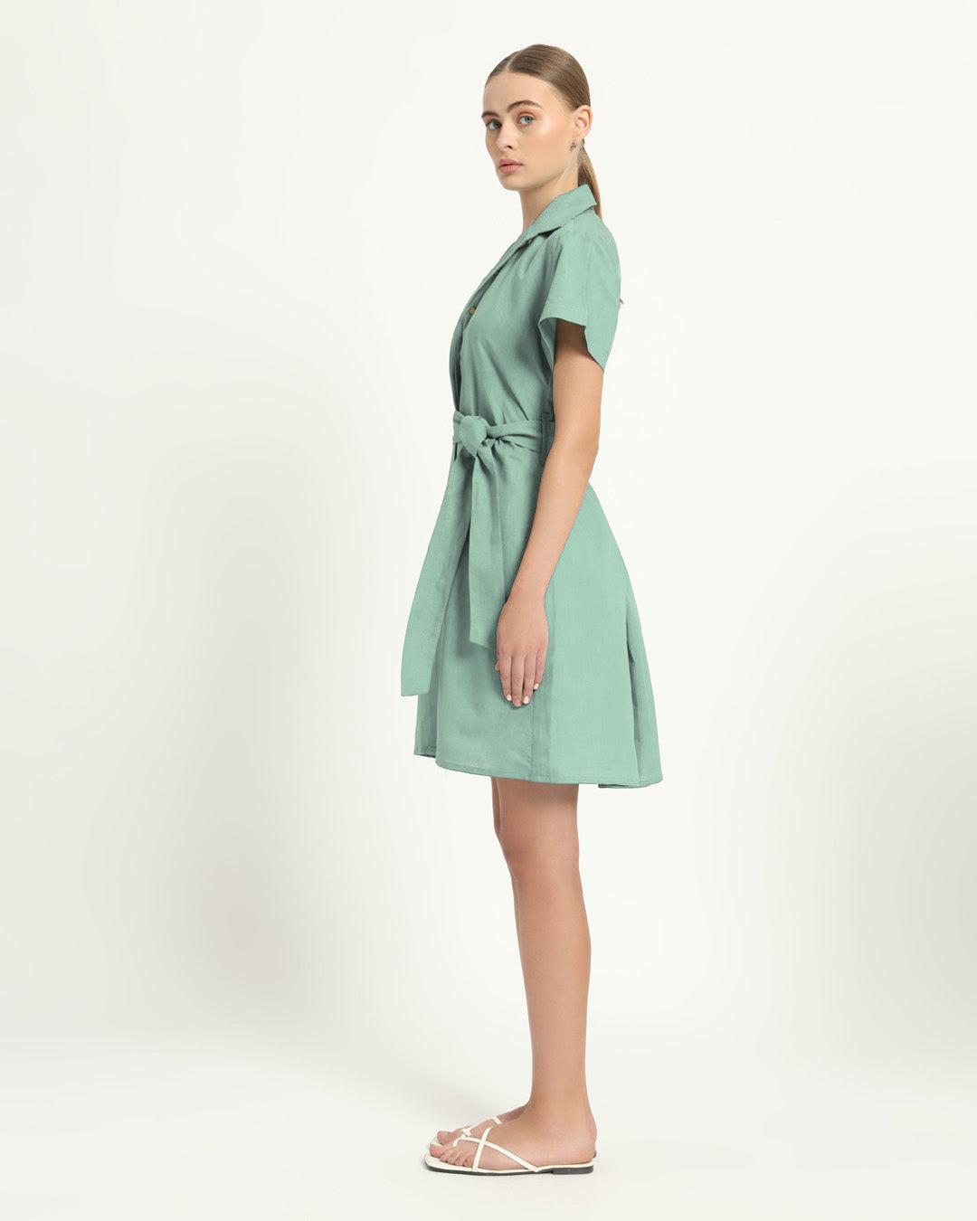 The Loretto Mint Cotton Dress