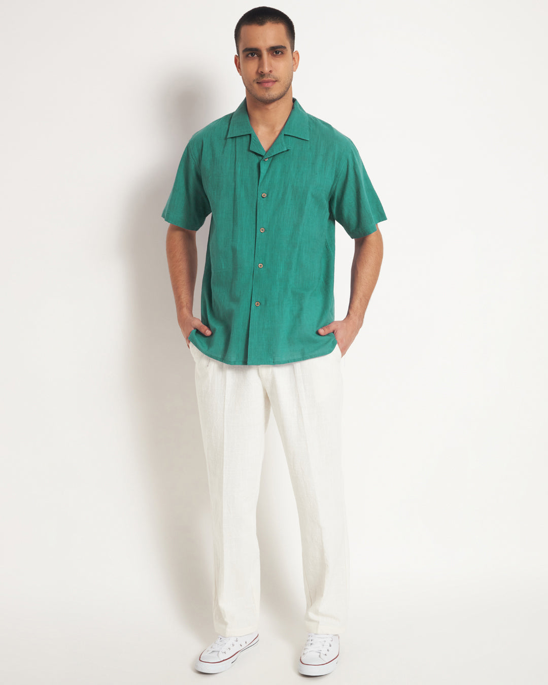 Combo: Classic Valley Vista Half Sleeves Men's Shirt & Pants