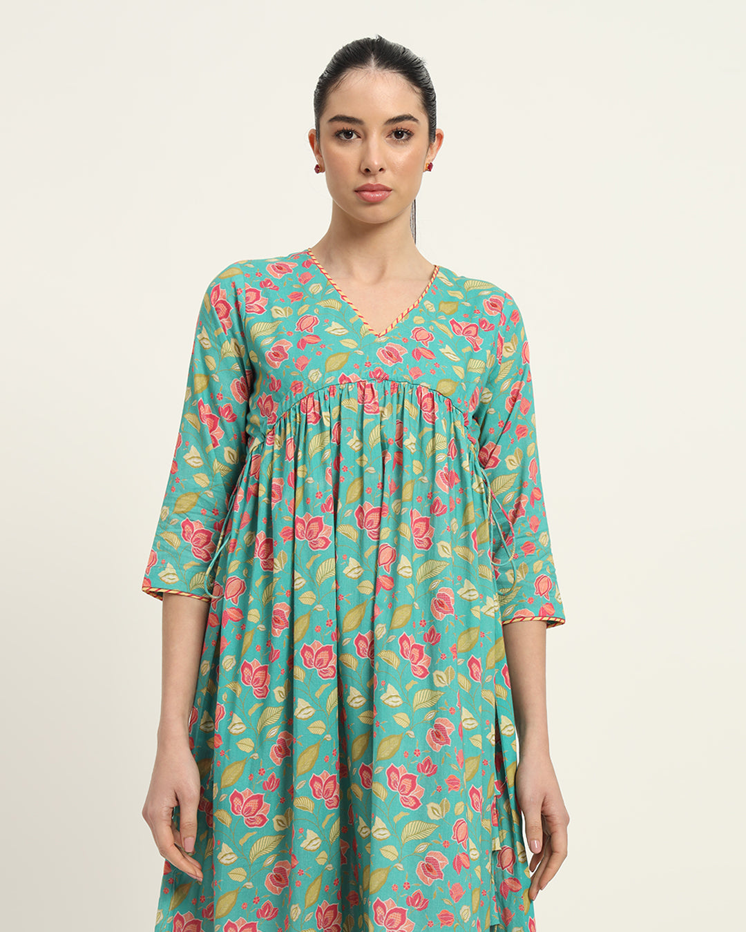 Whispers in the Breeze V Neck Dress