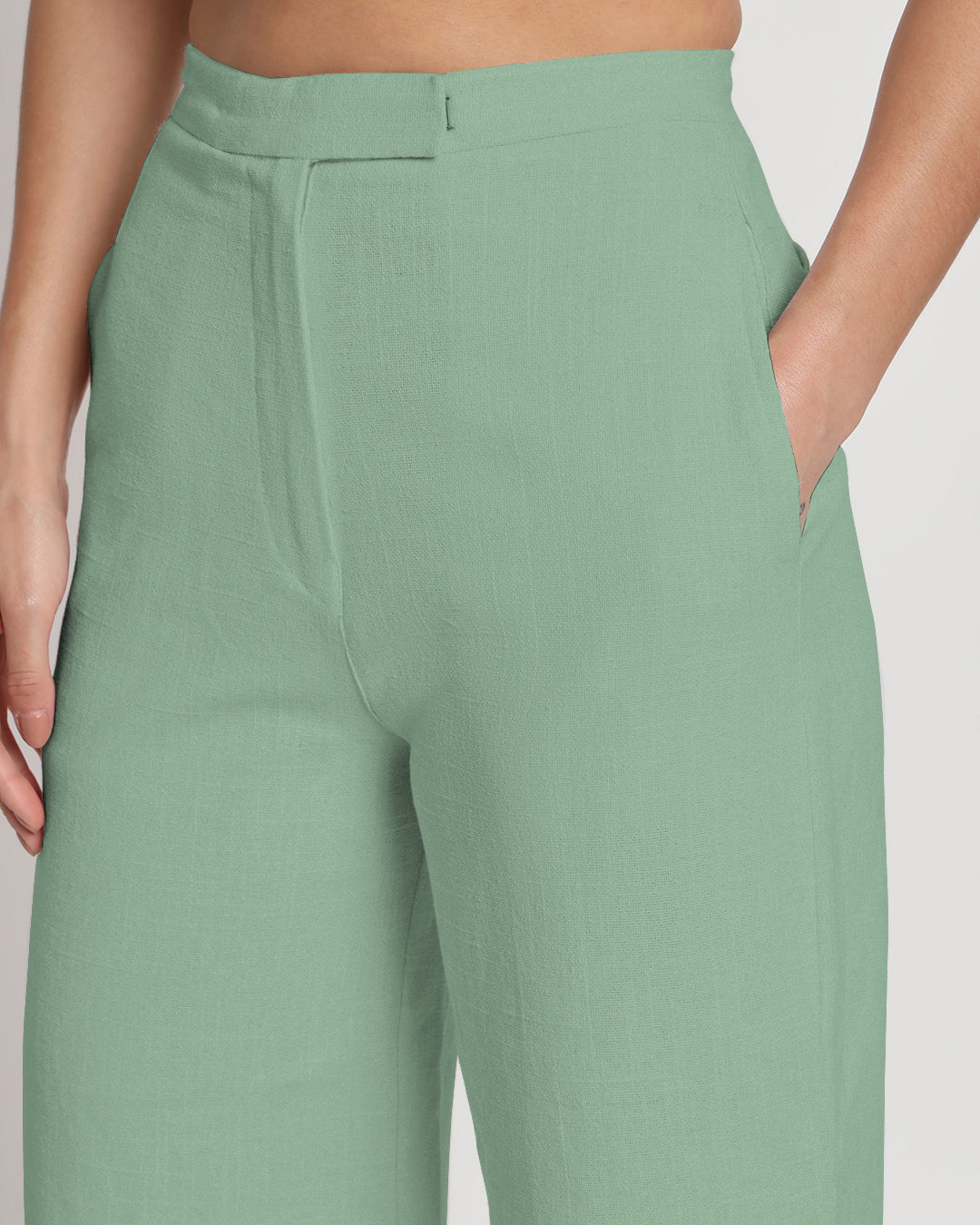 City Style Spring Green Tailored Pants