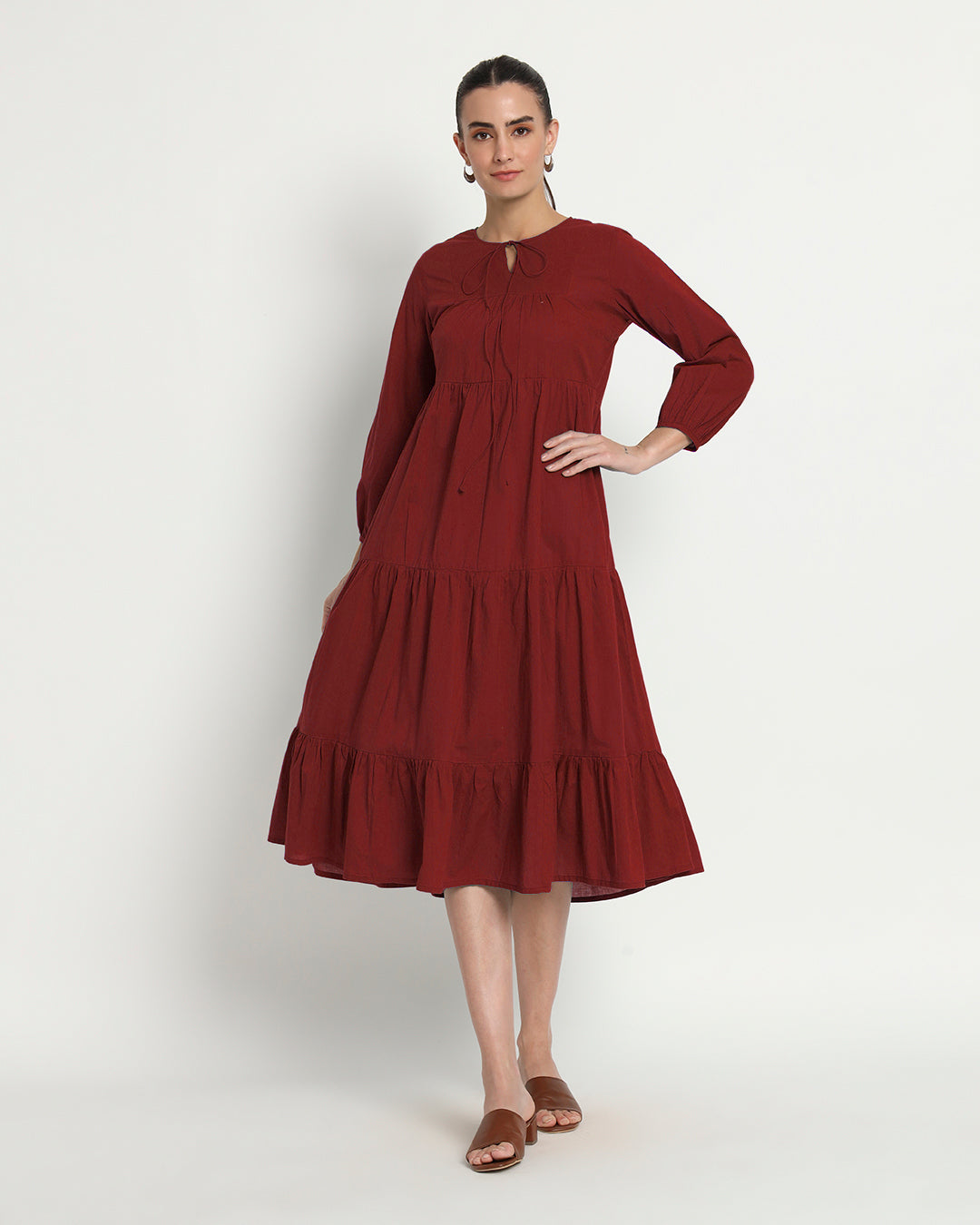 Russet Red Joyful Journey Maxi Dress