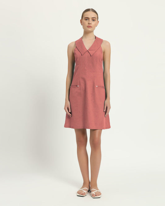 The Olfen Ivory Pink Cotton Dress