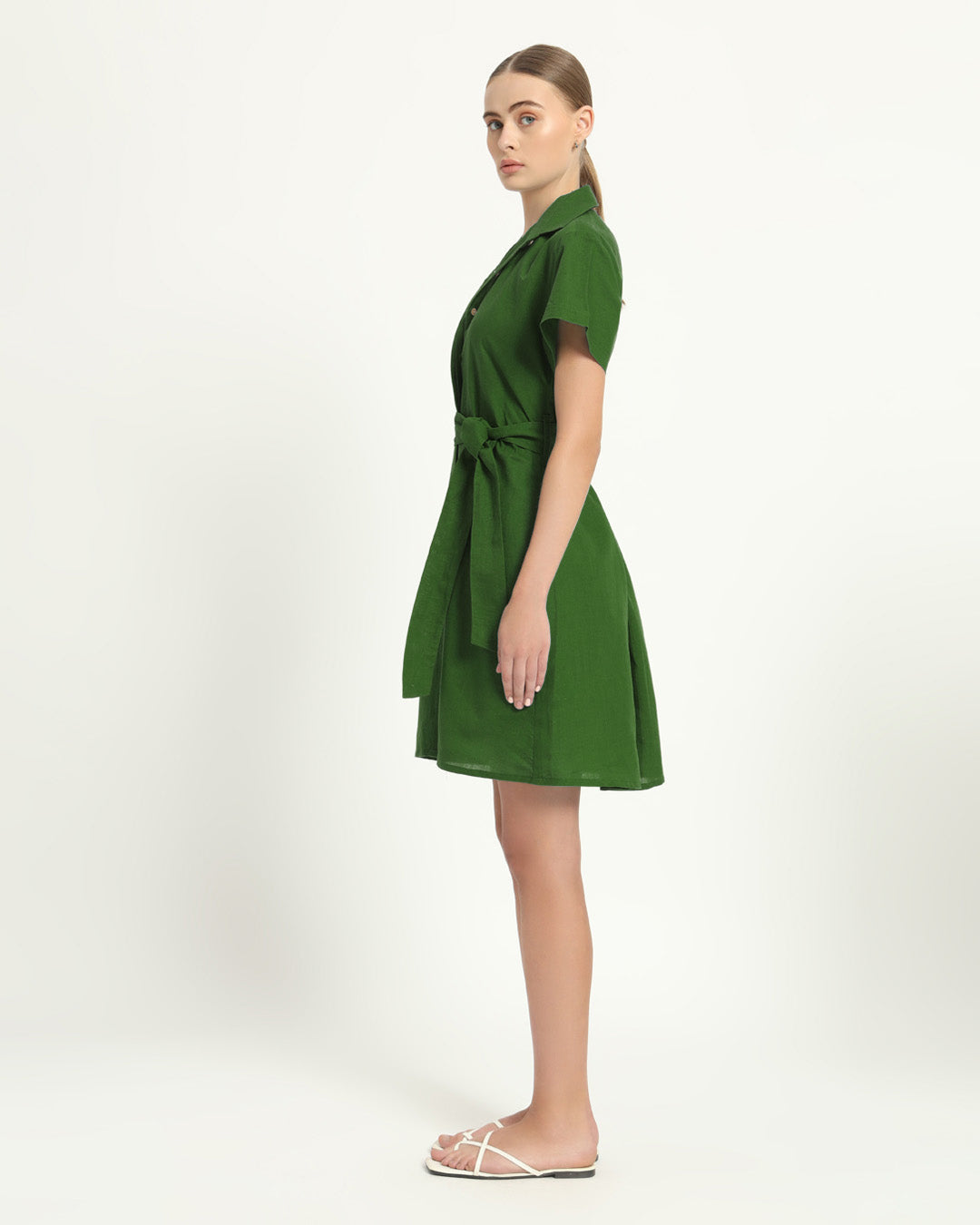 The Loretto Emarld Cotton Dress