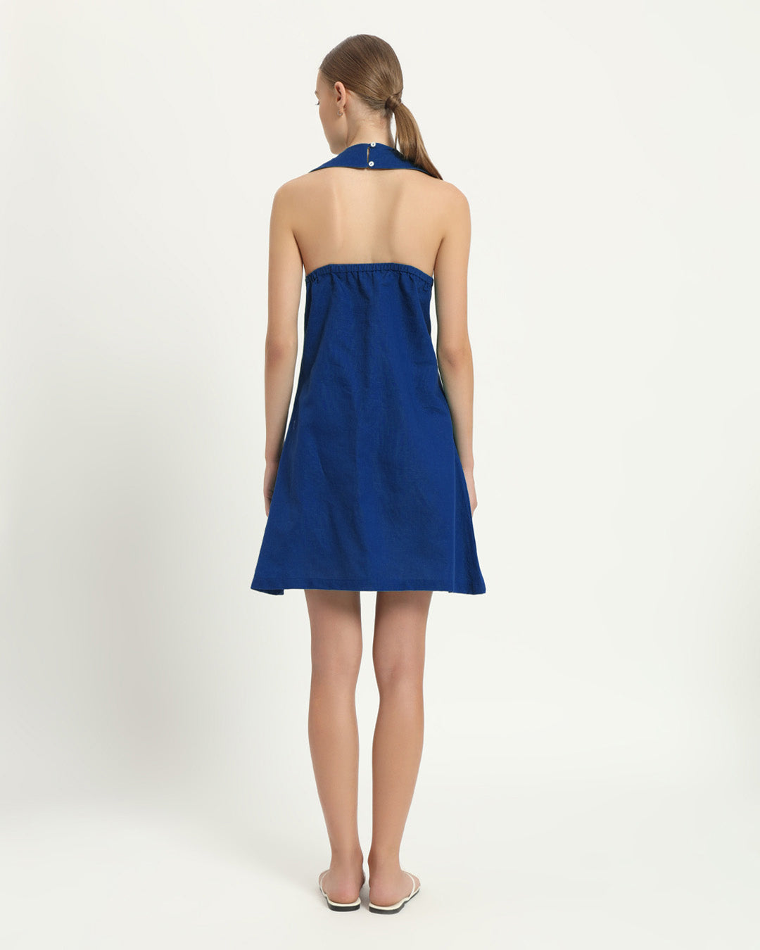 The Olfen Cobalt Cotton Dress