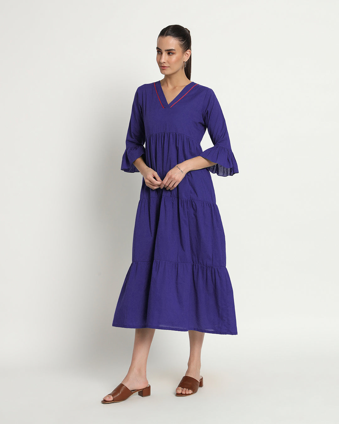 Aurora Purple Flounce & Flow Maxi Dress