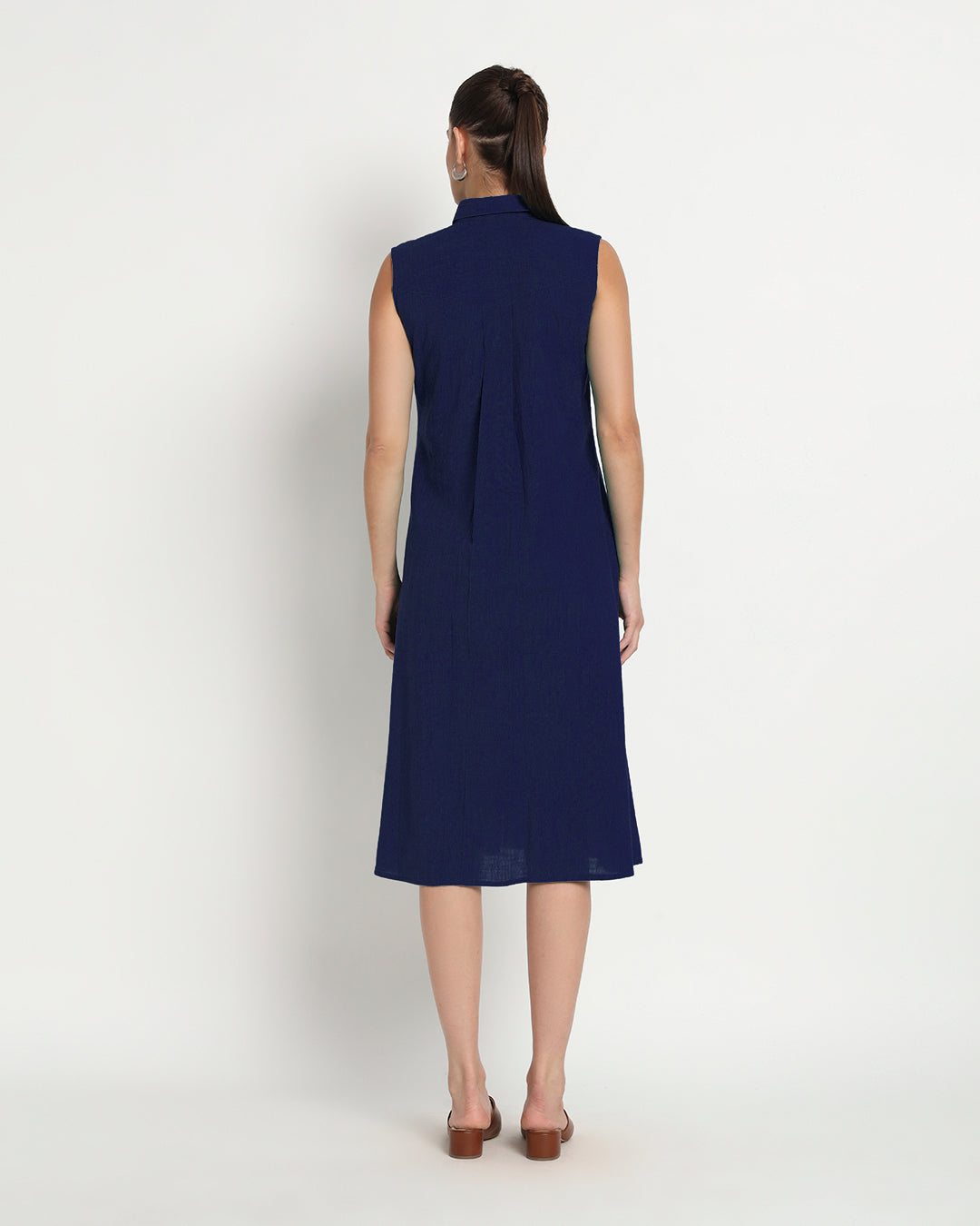 Midnight Blue Artful A-Line Dress