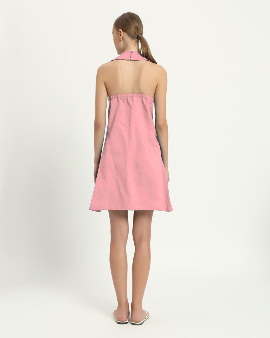 The Olfen Fondant Pink Cotton Dress