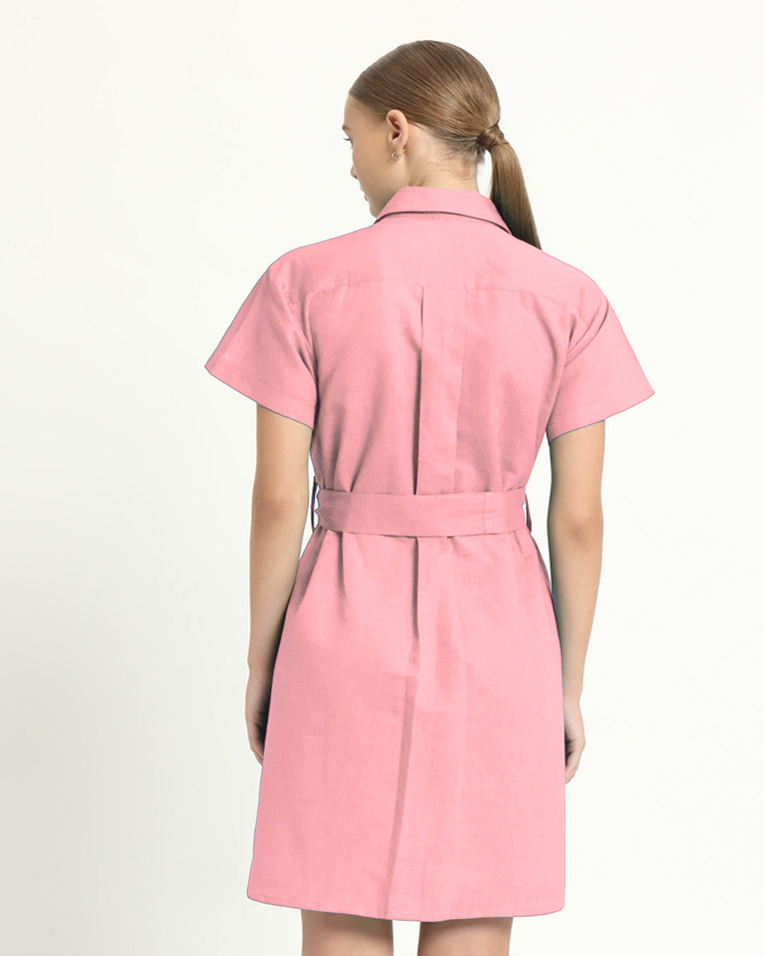 The Loretto Fondant Pink Cotton Dress