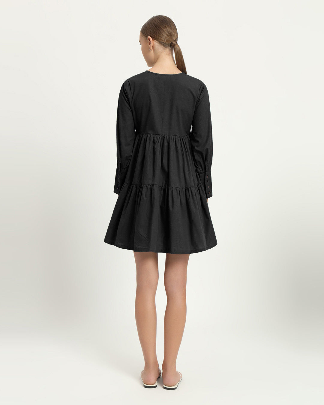 The Brandis Noir Cotton Dress