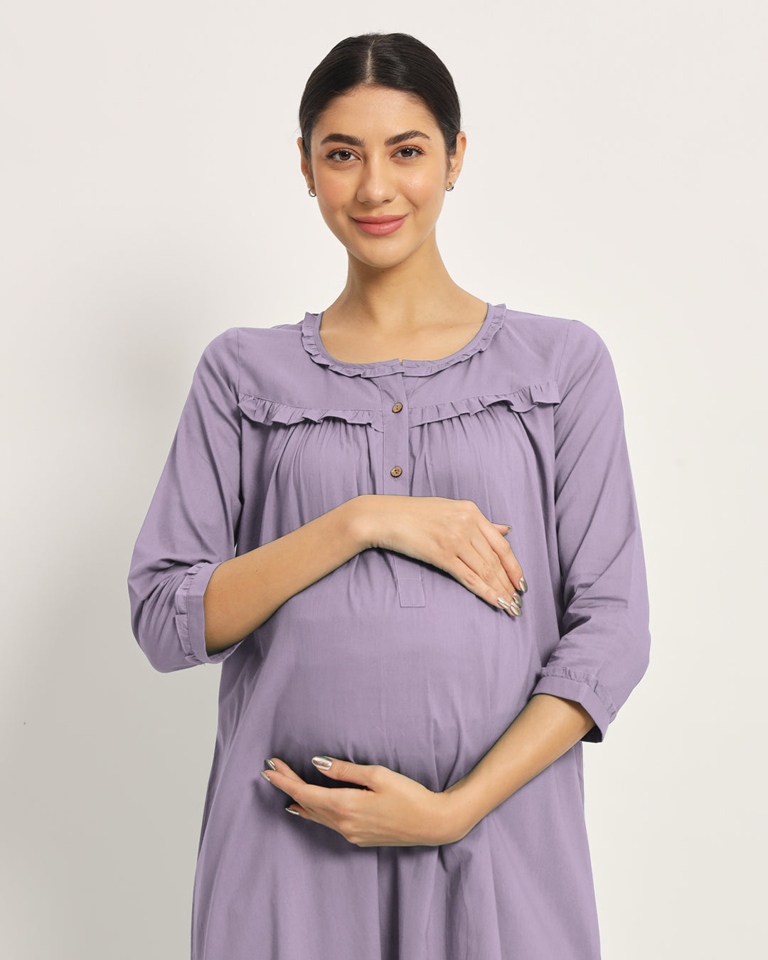Lilac Bella Mama Maternity & Nursing Dress