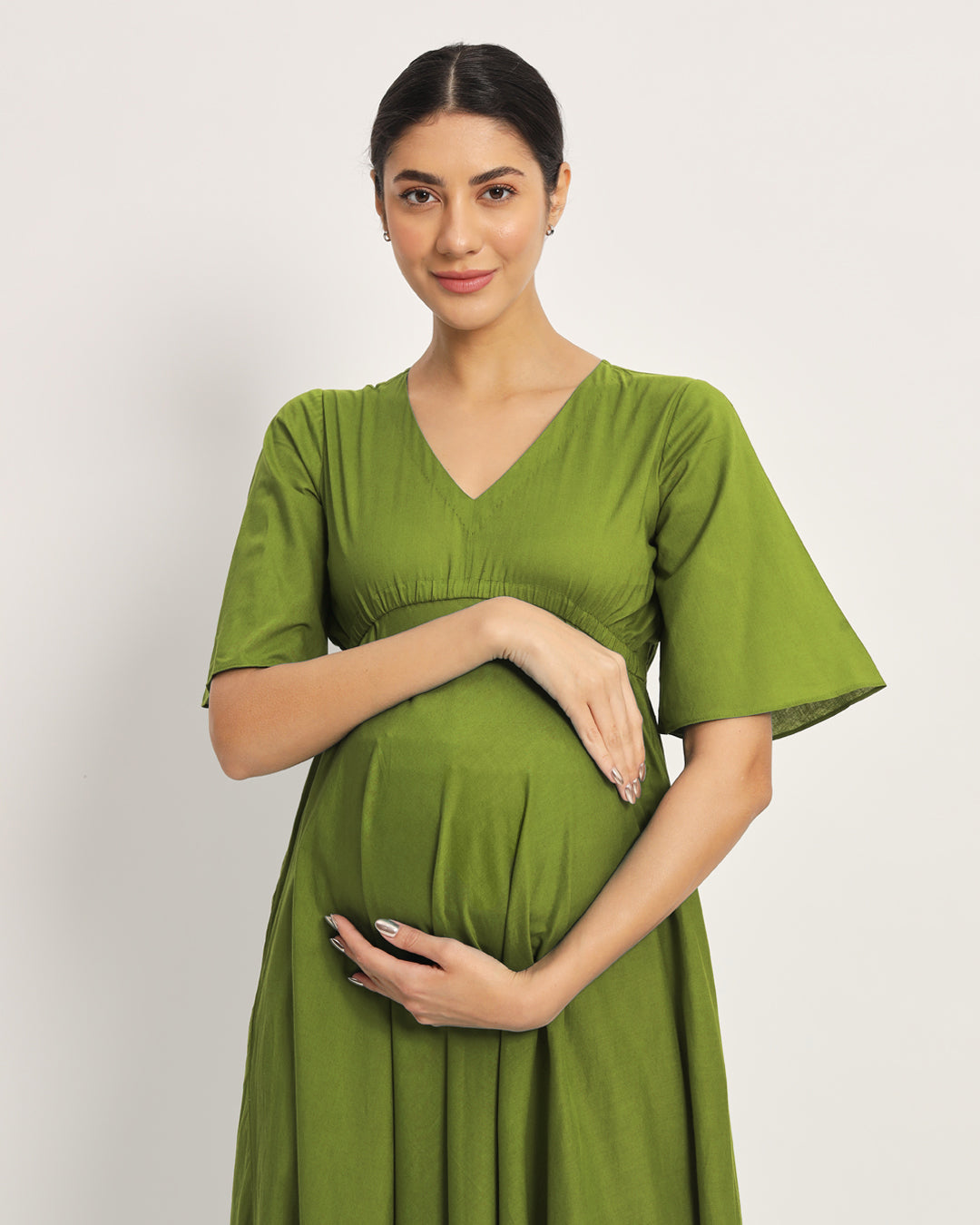 Sage Green Life Bloom Maternity & Nursing Dress