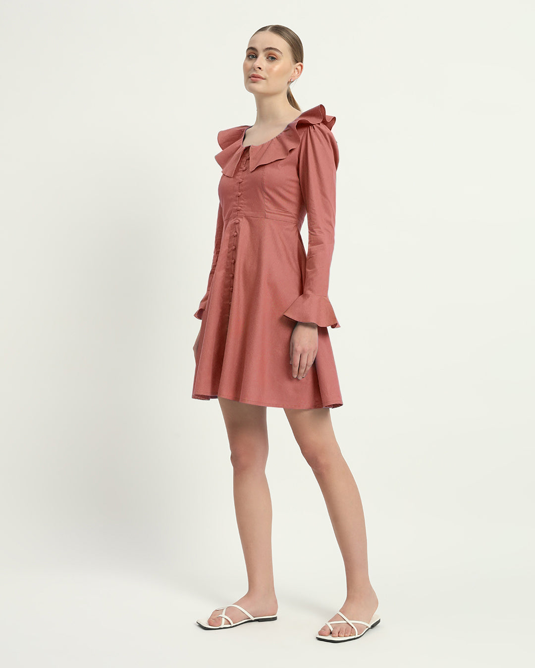 The Ivory Pink Fredonia Cotton Dress