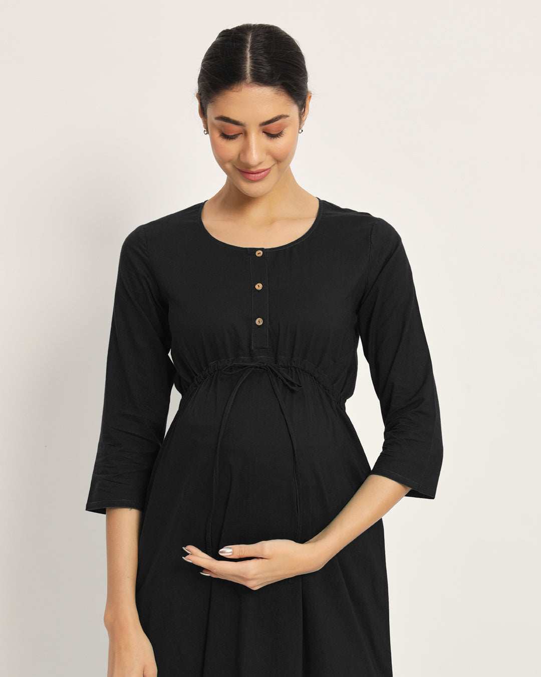 Classic Black Oh Mama! Maternity & Nursing Dress
