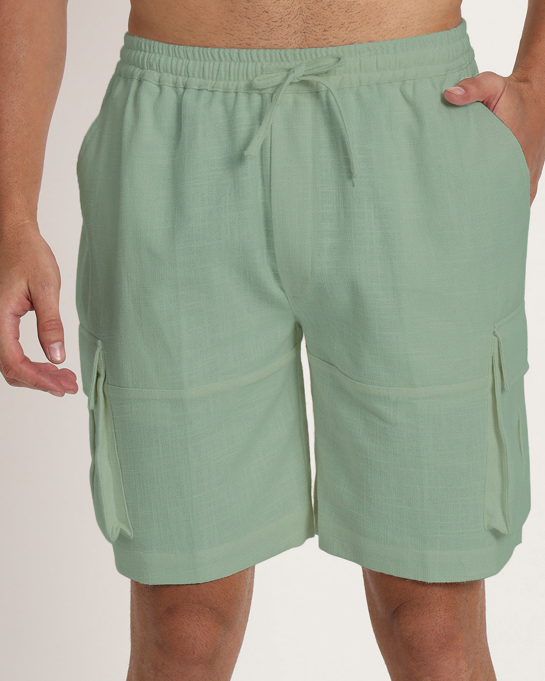 Cotton Comfort Cargo Spring Green Men's Shorts
