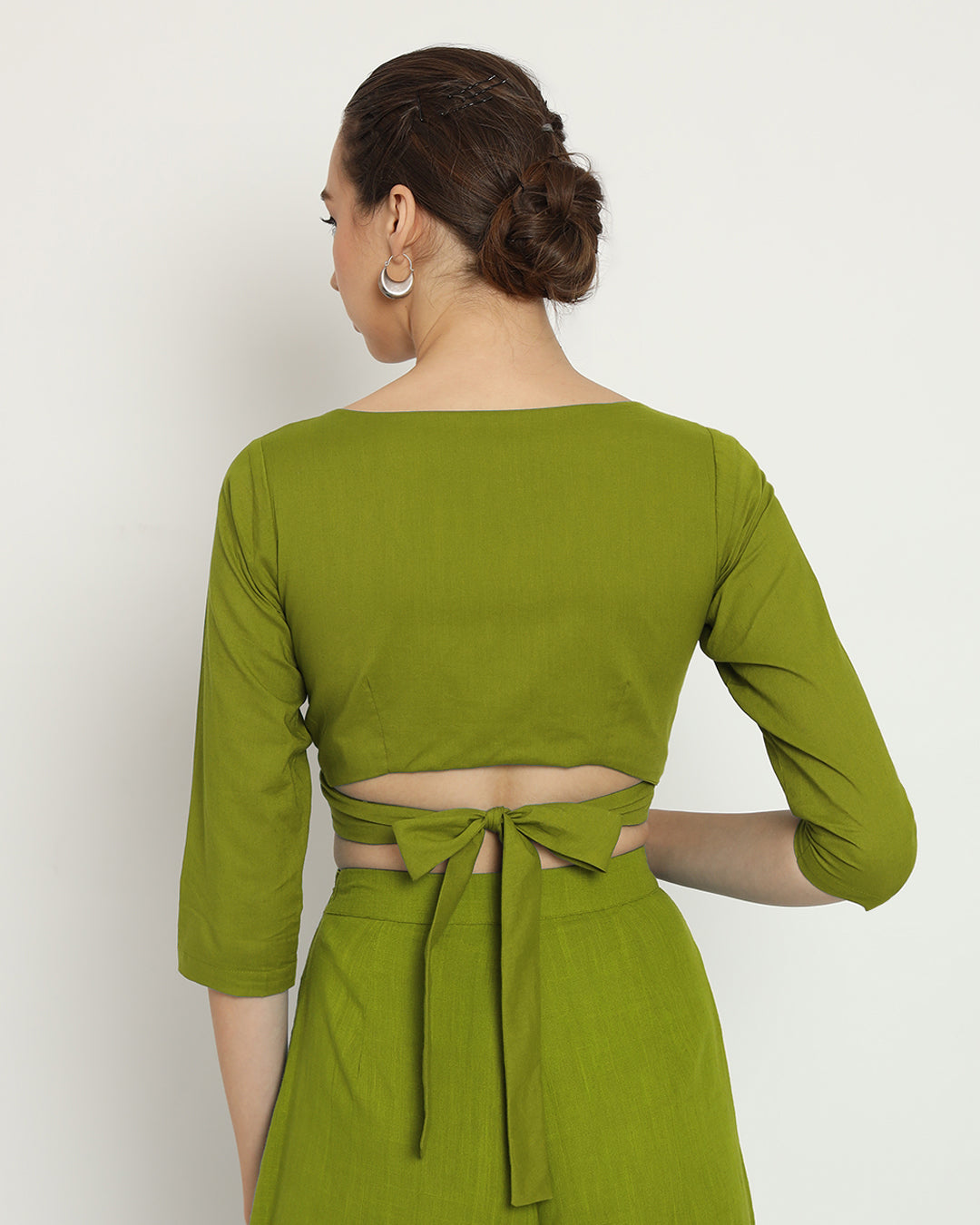 Sage Green Knotty By Nature Blouse