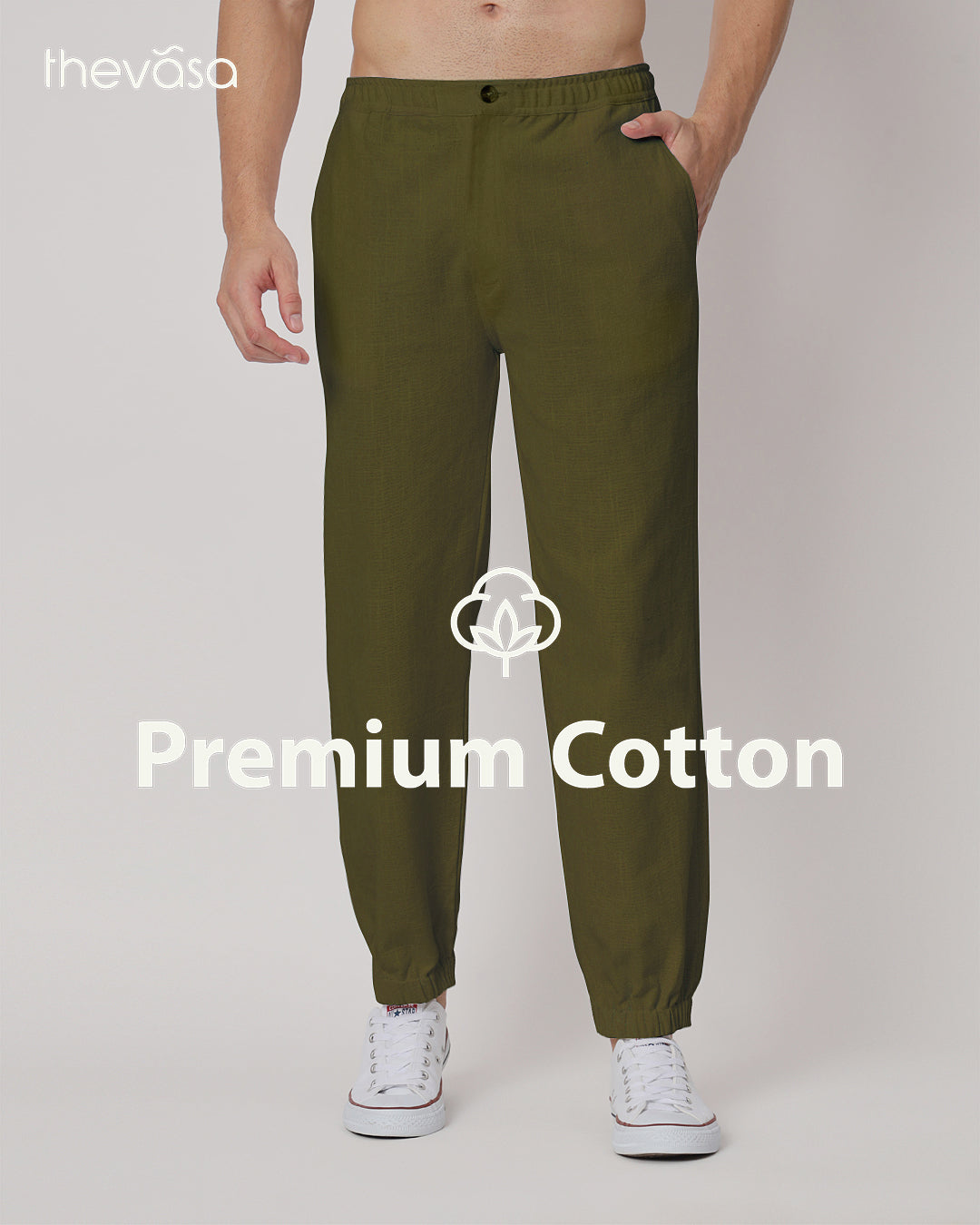 Flex Relax Men's Olive Green Jog Pants