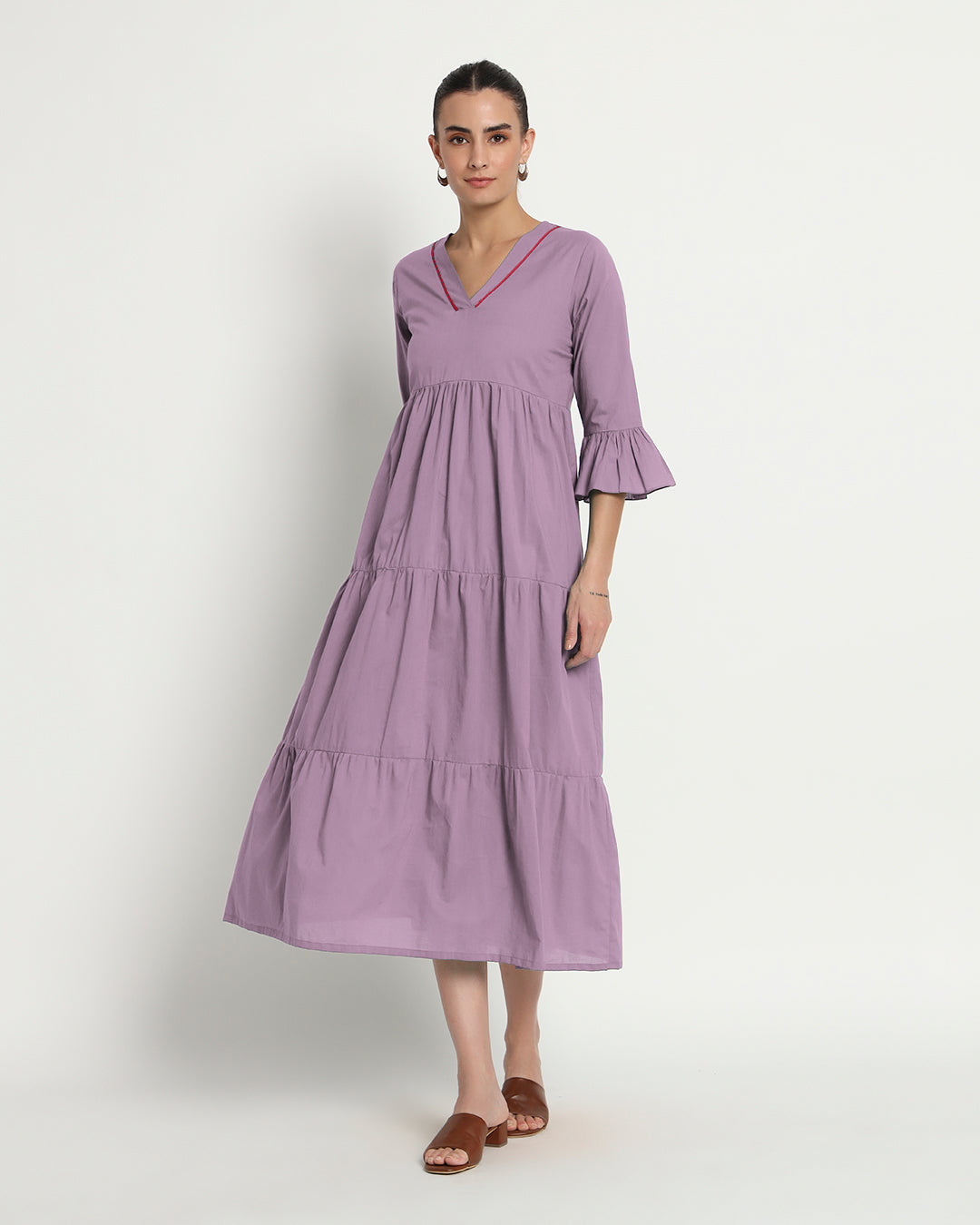 Iris Pink Flounce & Flow Maxi Dress