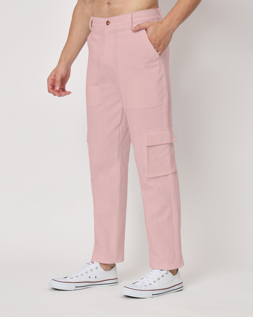Combo: Function Flex Grey & Fondant Pink Men's Pants- Set Of 2