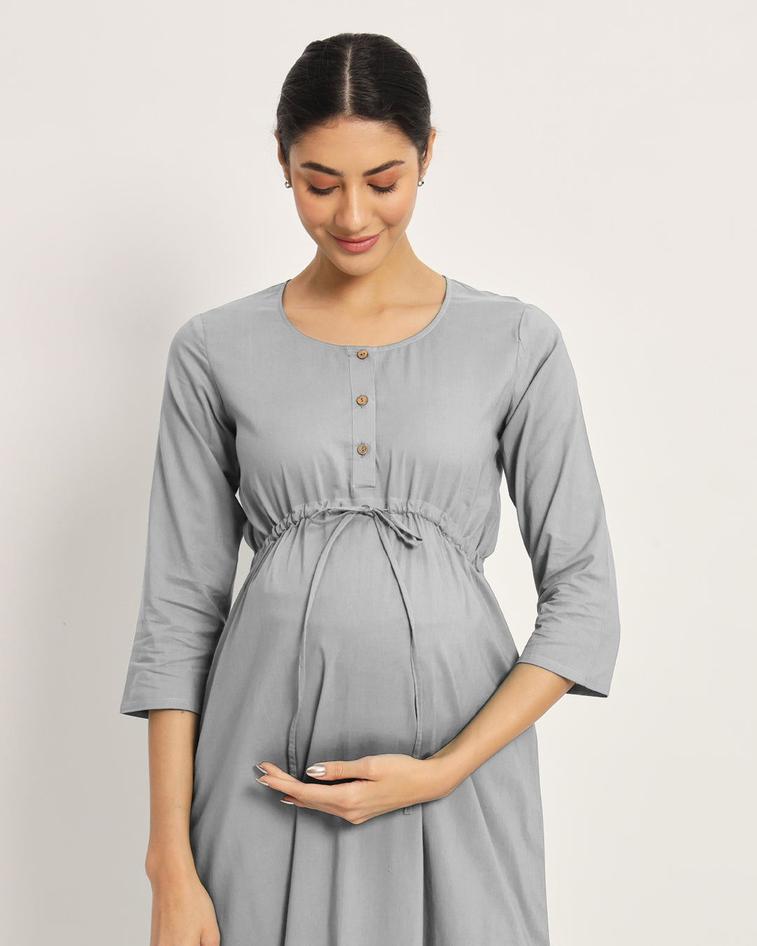 Iced Grey Oh Mama! Maternity & Nursing Dress